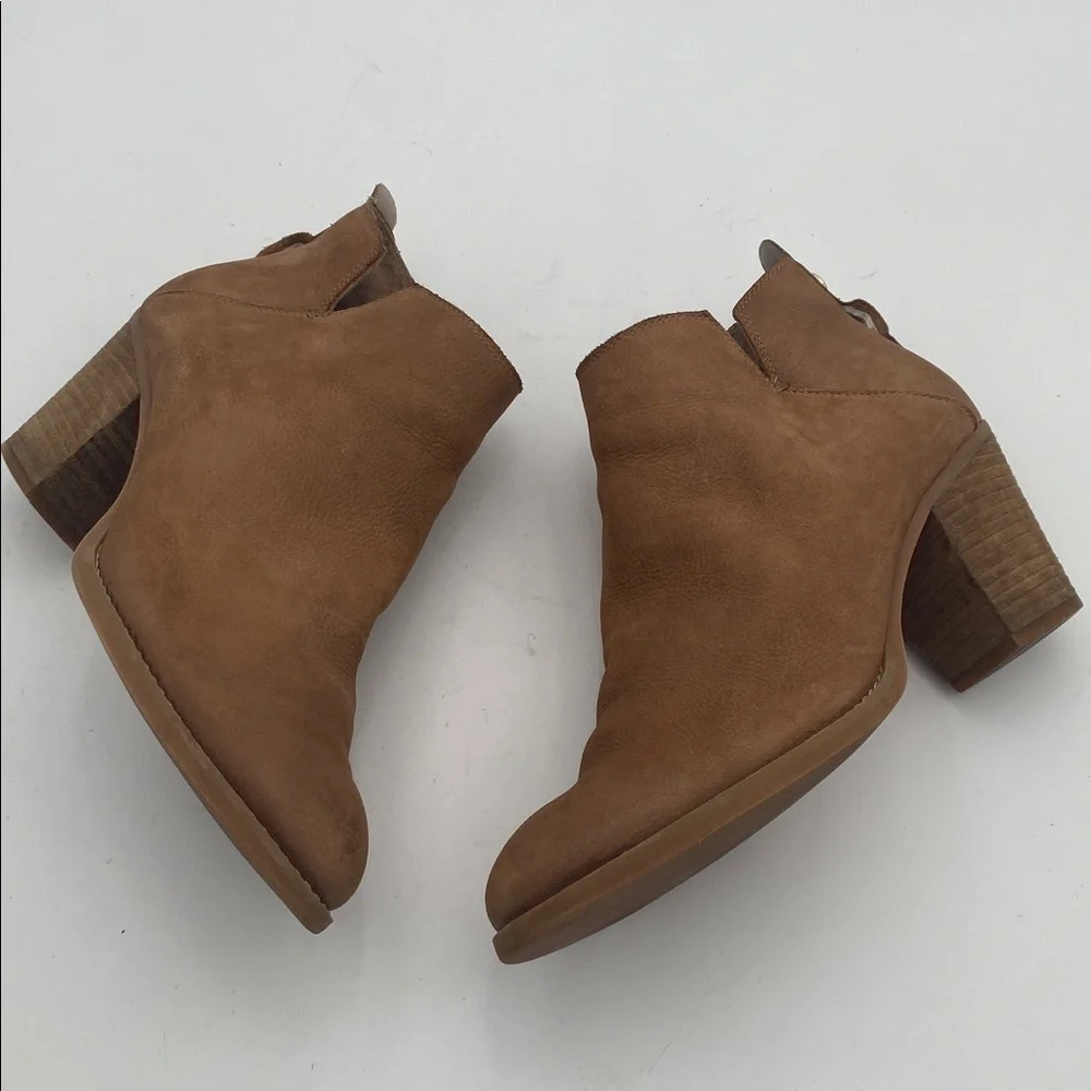 Steve Madden Brown Ankle Booties women 8 leather casual festival office retro